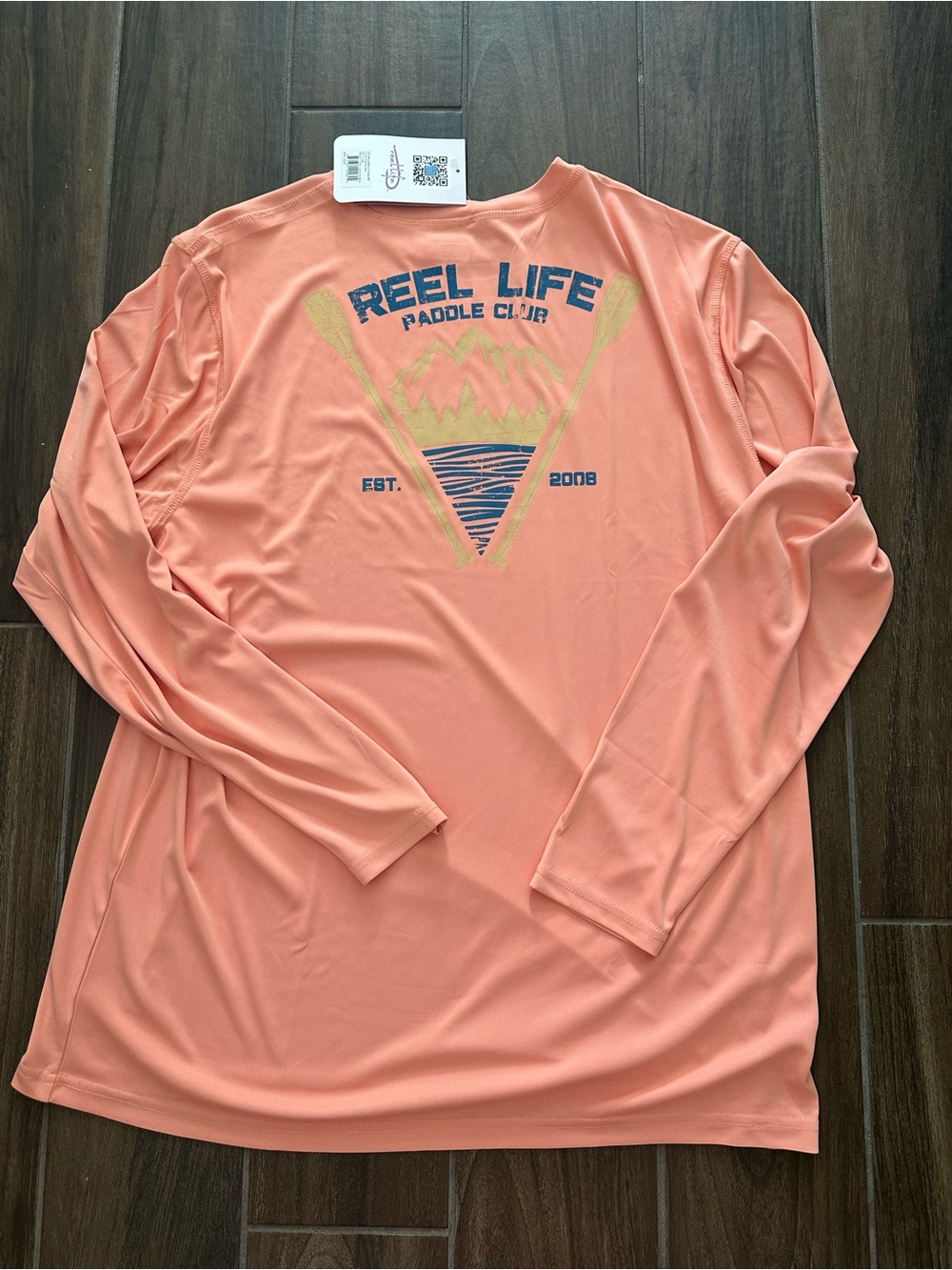 Reel Life Paddle Club Coral Long Sleeve UV outdoor shirt